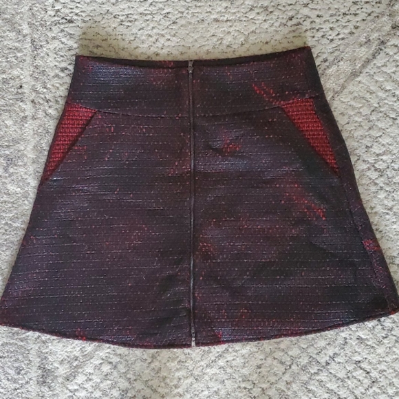 Kenneth Cole:  Red and Black Skirt - Picture 1 of 5